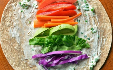 Super Healthy Rainbow Wraps