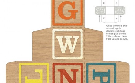 Vintage Block Box Template