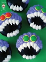 Toothy Monster Cupcakes 