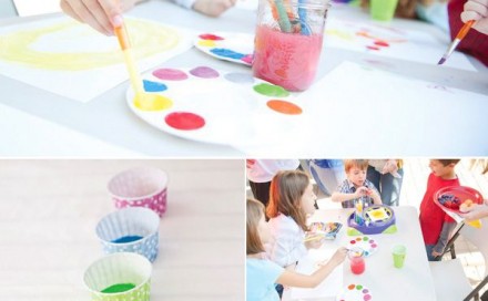 Cup Cake Liners as Paint Pots
