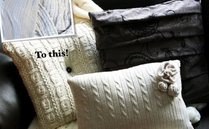 Turn your old Jumpers into Fabulous Pillows