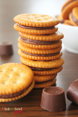 Rolo Stuffed Ritz Biscuits