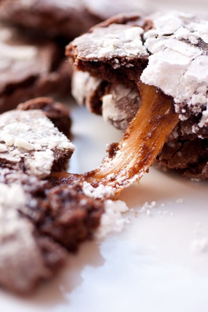 Salted Caramel Stuffed Chocolate Crinkle Cookies | upper sturt general