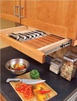 DIY Knife Block Pull Out Drawer