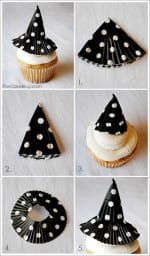 Cupcake Liner Witch Hats